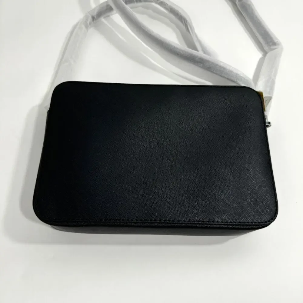 Michael Michael Kors Jet Set Black Large Saffiano Leather Crossbody Bag New - Picture 4 of 11
